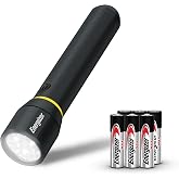 Energizer LED Flashlight Vision PRO, Ultra Bright 1000+ Lumens, IPX4 Water Resistant, Aircraft-Grade Aluminum LED Light, Rugged Metal Flash Light for Outdoors, Emergency Power Outage, Black