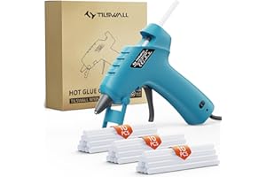 Tilswall Hot Glue Gun Kit with 30 Glue Sticks, Fast Preheating Mini Glue Gun for Kids' DIY School Arts/Crafts/Quick Home Repairs, 20W (Blue)