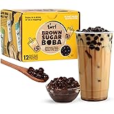 Brown Sugar Boba 12 Pack Box - Instant - Ready in less than 1 Minute - Plant-Based
