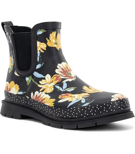Bottes De Pluie En Caoutchouc Pour Femmes - Bottines Chelsea élégantes Et Imperméables Pour Jardinage, Pêche Et Usage Quotidien