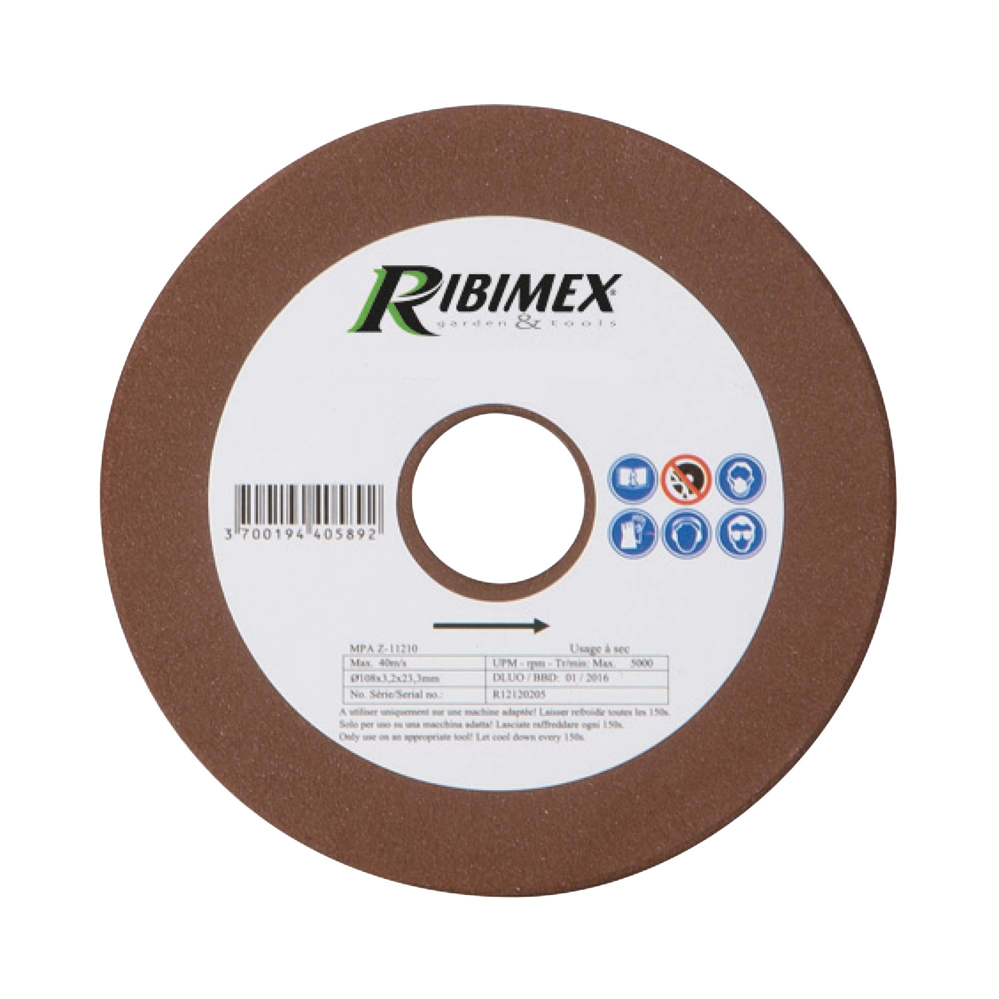 Ribiland PRIM32 Grinder for PRS650, 108x3.2x1 mm, Brown/White