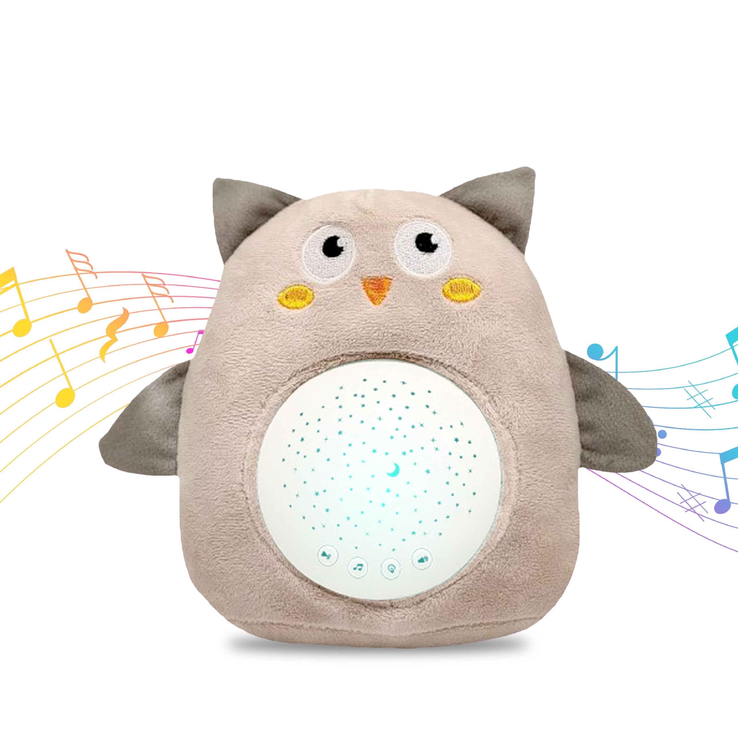 Plush Baby Owl Sleep Soother with Calming Sounds and Starry Projector, Gentle Lullabies, and Soothing Aid (UK Company) The Perfect Calming Gift for Peaceful Nights