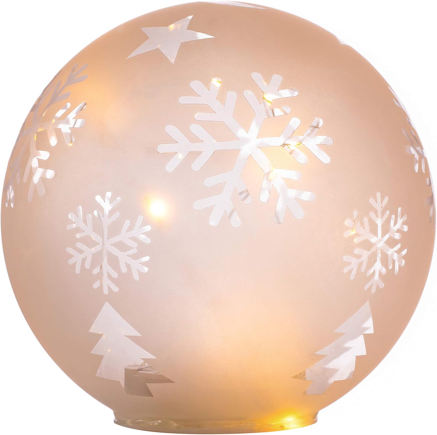 WeRChristmas Frosted Glass Christmas Table Lamp, White, 15cm Amazon.co.uk Kitchen & Home