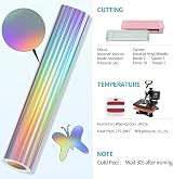 VINYL FROG HTV Metallic Holographic Silver Vinyl Roll 30.5x155cm view 8