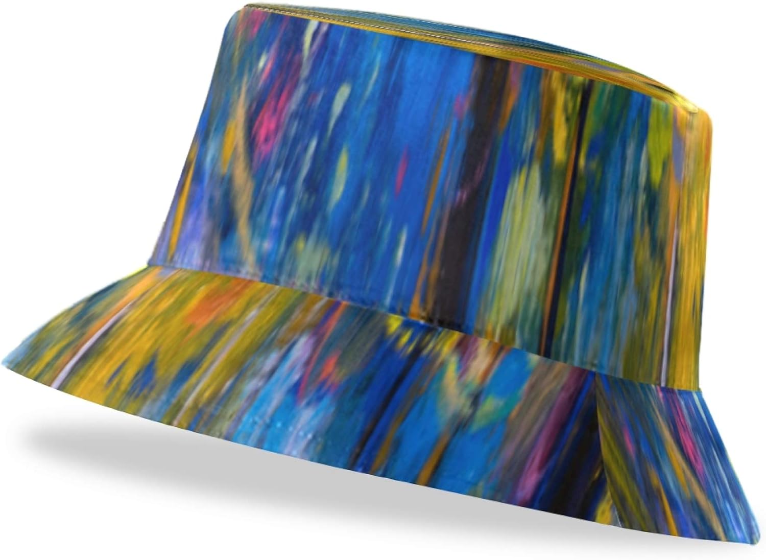 Women Foldable Bucket Hat Colorful Art Tree Oil Painting Summer Bucket