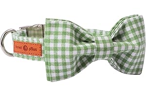 Lionet Paws Dog Collar with Bowtie, Durable Adjustable and Comfortable Collar for Small Dogs Puppies and Cats, Neck 10-16in