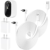 2Pack 25FT Power Cable Compatible with Arlo Essential 2K Outdoor Security Camera (2nd Generation), Flat Charging Cable, Weatherproof Outdoor Power Cord Charging Your Camera Continuously