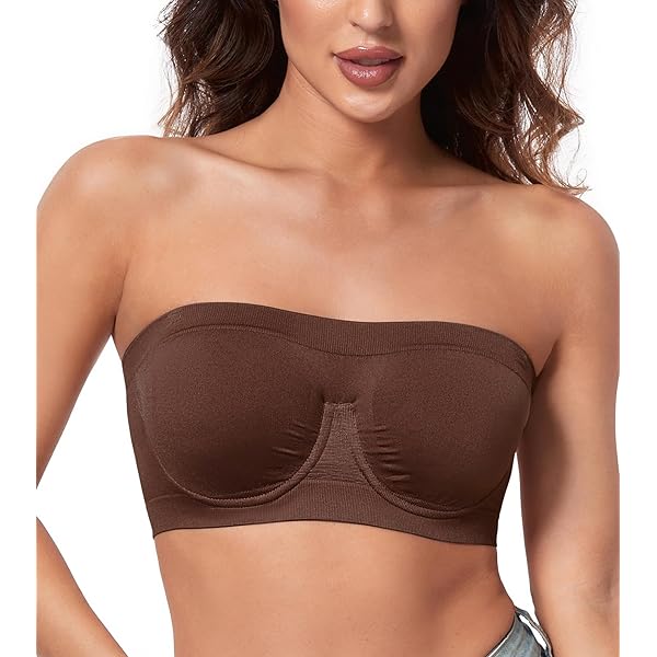 HACI Women's Unlined Strapless Bra for Plus Size Minimizer