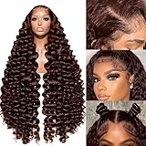 EECBN Chocolate Brown Lace Front Wig 28 Inch Brown