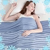 Ailemei Direct Cooling Blanket for Hot Sleepers, Double Sided Cold Effect,King Size Lightweight Breathable Summer Blankets for Bed,Transfer Heat to Keep Body Cool for Night Sweats,108"x90"