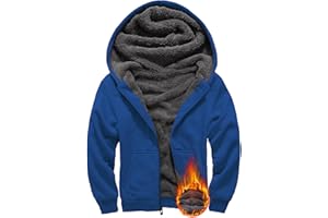 ONEDOG Boys Fleece Jacket Sherpa Lined Zip Up Hoodie Casual Long Sleeve Sweatshirt Warm Jacket 6-15Years (Girls/Kids)