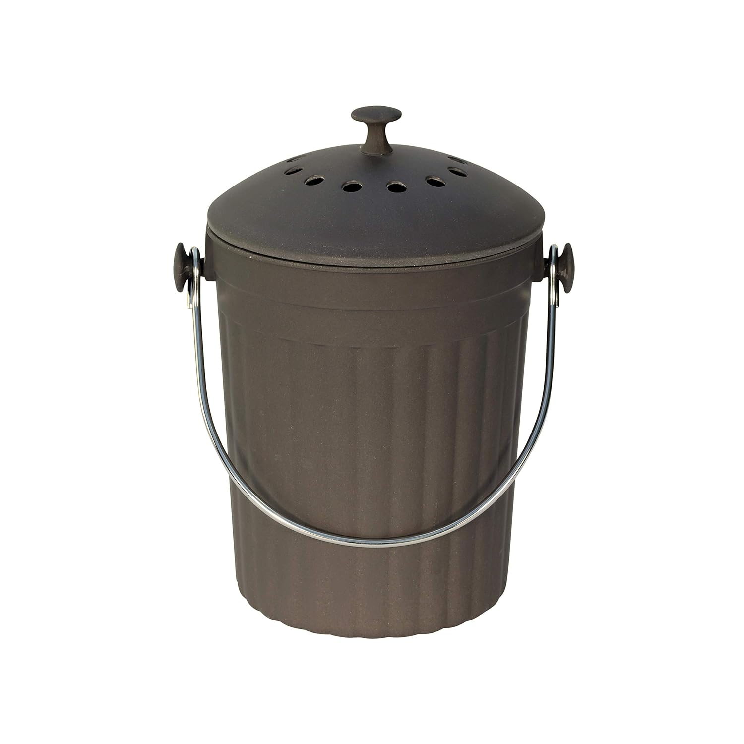 Slate Grey Eco Compost Caddy Composting Bin for Food Waste Recycling
