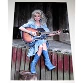 Dolly Parton "Queen of Country" 1987 Promo with Guitar Poster 19"x13"