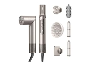 Dreame Dazzle Hair Styler and Dryer- Intelligent Nozzle Recognition, 110,000RPM High-Speed Motor for Fast Drying, 300M Negative Ions, 5 Snap-on Attachments, Smart Screen, 3 Customizable Modes