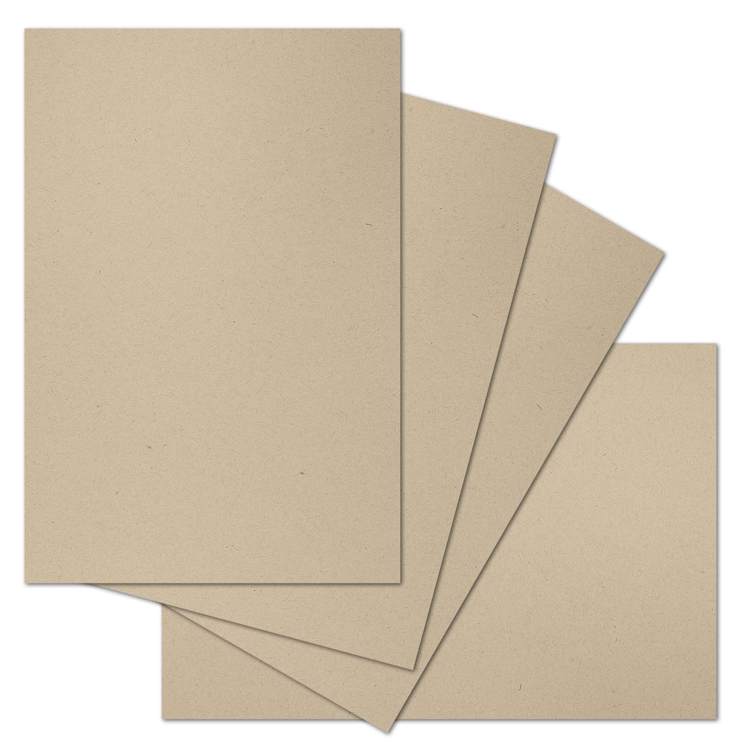 ARTOZ 100 x Letter Sheets DIN A4 without Fold – Colour: Dessert (Light Brown) – 21 x 29.7 cm – 216 g/m² – Single Invitation Cards – Green Line Series