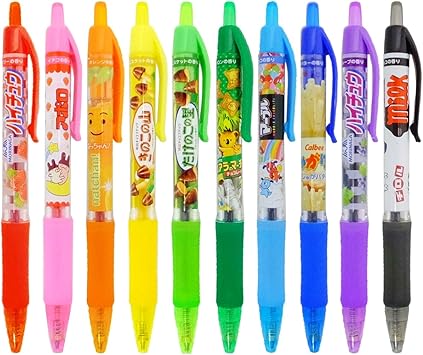Amazon お菓子な香りつき ノック式カラーボールペン10本セット 10色 Colorballpen 10s ギフトや景品にも サカモト 油性ボールペン 文房具 オフィス用品