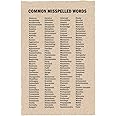 Common Misspelled Words Classroom Spelling Chart Poster Writing Reference Educational Grammar English Class Cool Wall Art Print Poster 12x18