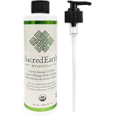 Organic Massage Oil Blend (8oz) - Unscented, Nut Oil Free, Gluten Free and USDA Certified Organic