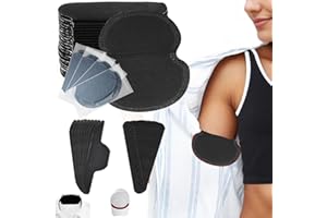 TMSEK 140Pcs Black Sweat Pads for Under Arms, Hat Sweat Liner, Shirt Collar Protection, Large Armpit Sweat Pads for Women, Disposable Underarm Sweat Pad (1Pack/100P+20P+20P)
