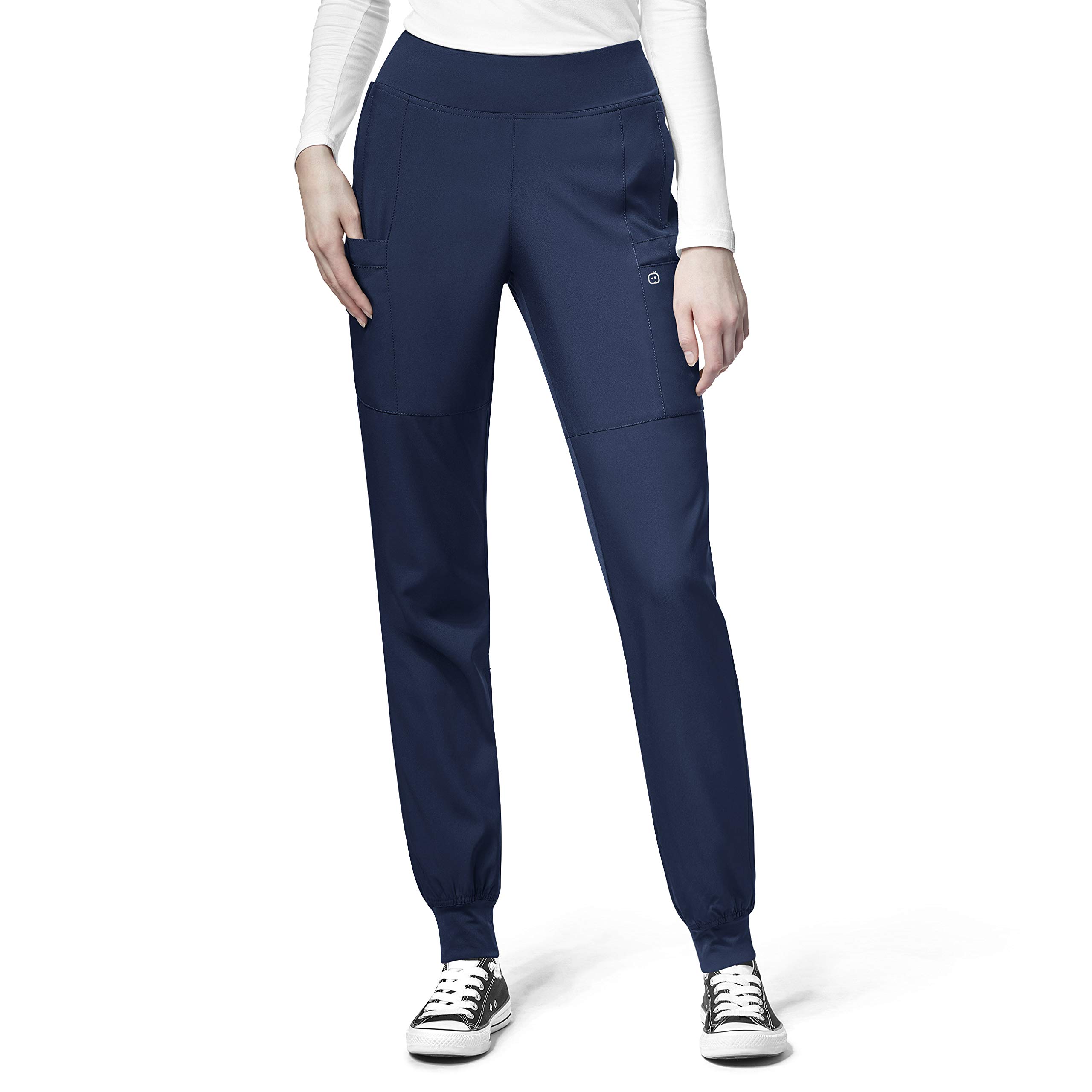 WonderWink W123 Women’s Comfort Waist Cargo Jogger Pant — Navy, X-Large Tall