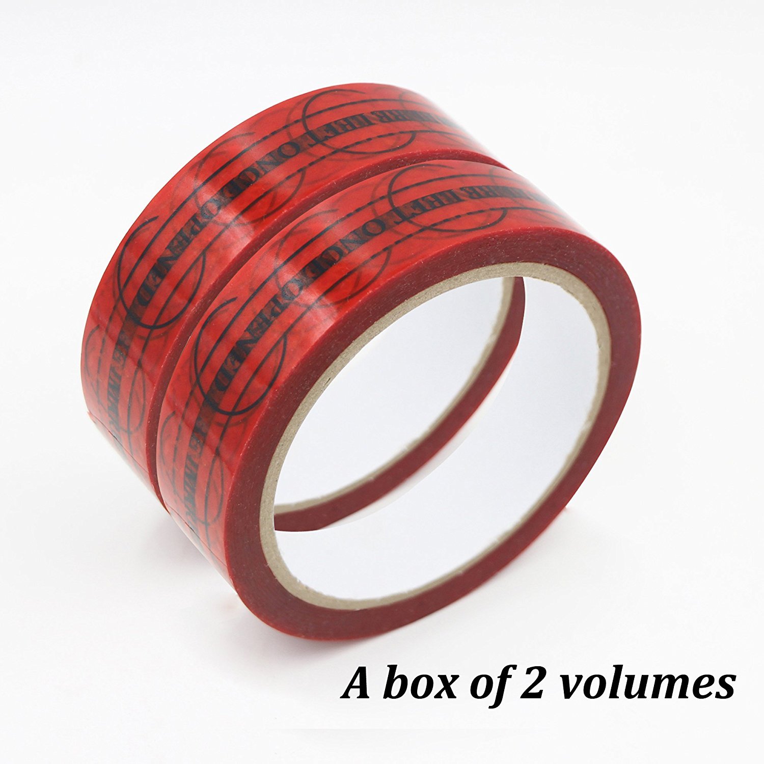 Tamper Evident Security Tape Resistant Safety Stickers Labels Seals Prevent Opened Void Tape Legend “Marks Will Be Left Once Opened” (2.5cm x 55yds 2 volumes)