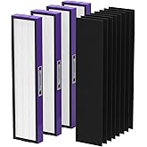 4 Pack FLT5250PT Replacement Filter Compatible with G-Guardian Air Purifier Filter C Pet, 4 HEPA with 8 Carbon Pre-Filter for AC5250PT AC5000E AC5300B AC5350W AC5350B CDAP5500 and More