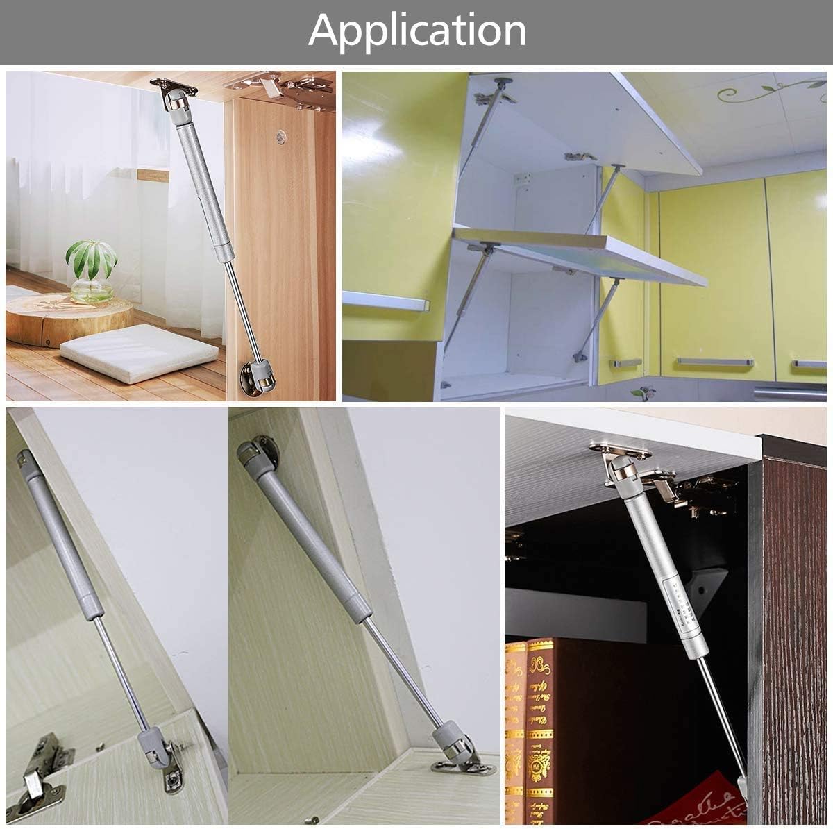 BETOY 2 Pcs Gas Strut Lift Support Hydraulic Gas Cabinet Door Lift Gas Spring, Gas Spring, 180N / 40lb / 18KG, Gas Strut - Image 5