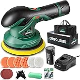 BATOCA - Cordless Car Buffer Polisher - 1pcs 2.0Ah 12V Lithium-ion Rechargeable Battery Powered Brushless Polisher with 6 Variable Speed, DA Orbital Buffer for Car Detailing, Polishing, Waxing