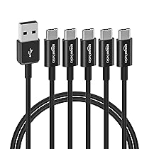 Amazon Basics Cavo di ricarica rapida da USB-C a USB-A 2.0, velocità 480 Mbps, certificato USB-IF, per Apple iPhone 16, 15, iPad, Samsung Galaxy, tablet, laptop, 0.9 m, nero