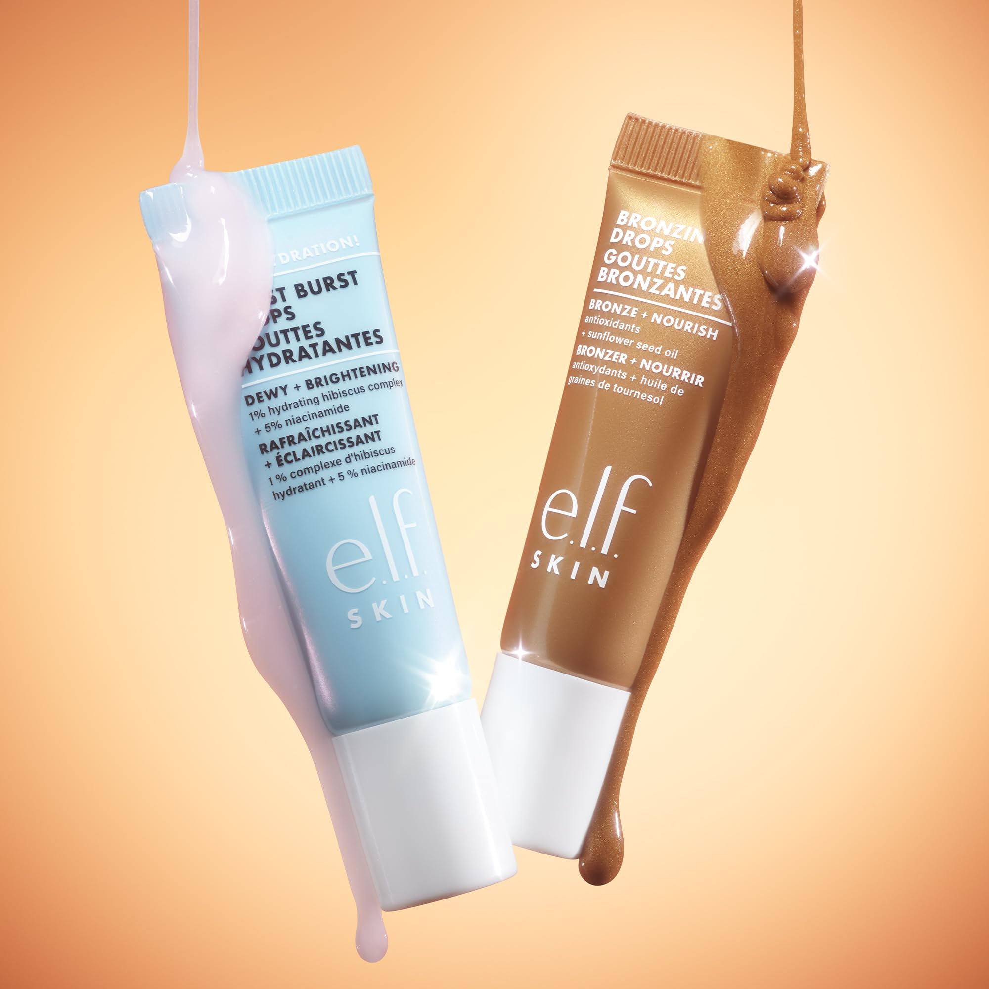 e.l.f. SKIN The Hottest Drops Duo, Holy Hydration! Thirst Burst & Bronzing Skincare Set, For A Dewy, Sun-Kissed Look, Vegan & Cruelty-Free