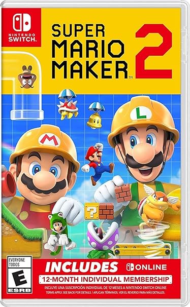 Amazon Com Super Mario Maker 2 Nintendo Switch Online 12 Month Individual Membership Nintendo Switch Nintendo Video Games