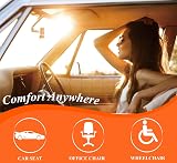 kingphenix Car Seat Cushion 1.2 Inch Memory Foam Black view 2