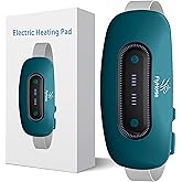 Electric Heating Pad, Portable Cordless Menstrual Heating Pad with 4 Heat Levels and 4 Massage Modes, Fast Large Heating Belly Wrap Belt(Dark Blue Green)