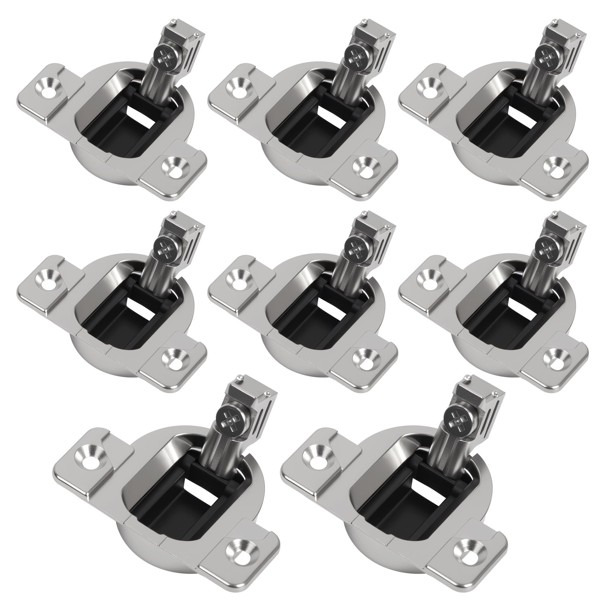 Photo 1 of 8-Pack Compatible with Blum 110 Degree Compact 33 Cabinet Hinges – Screw-in Replacement Hinges for Face Frame Cabinets, Fits Model 30.310-11.02 (No Screws or Mounting Plate)