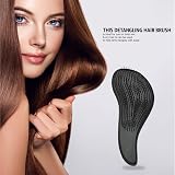 AZEEZ Detangling Hair Brush for Wet Dry Curly Straight Hair Styling Comb Black view 4