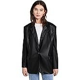 [BLANKNYC] Women's Faux Leather Blazer