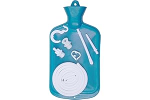 AOGSLONA Enema Bag Kit 2 Quart Enema Bag with 5ft Long Hose, Multi-Size Tips and Controllable Water Flow Clamp for Colon Cleanse Enemas (Blue)