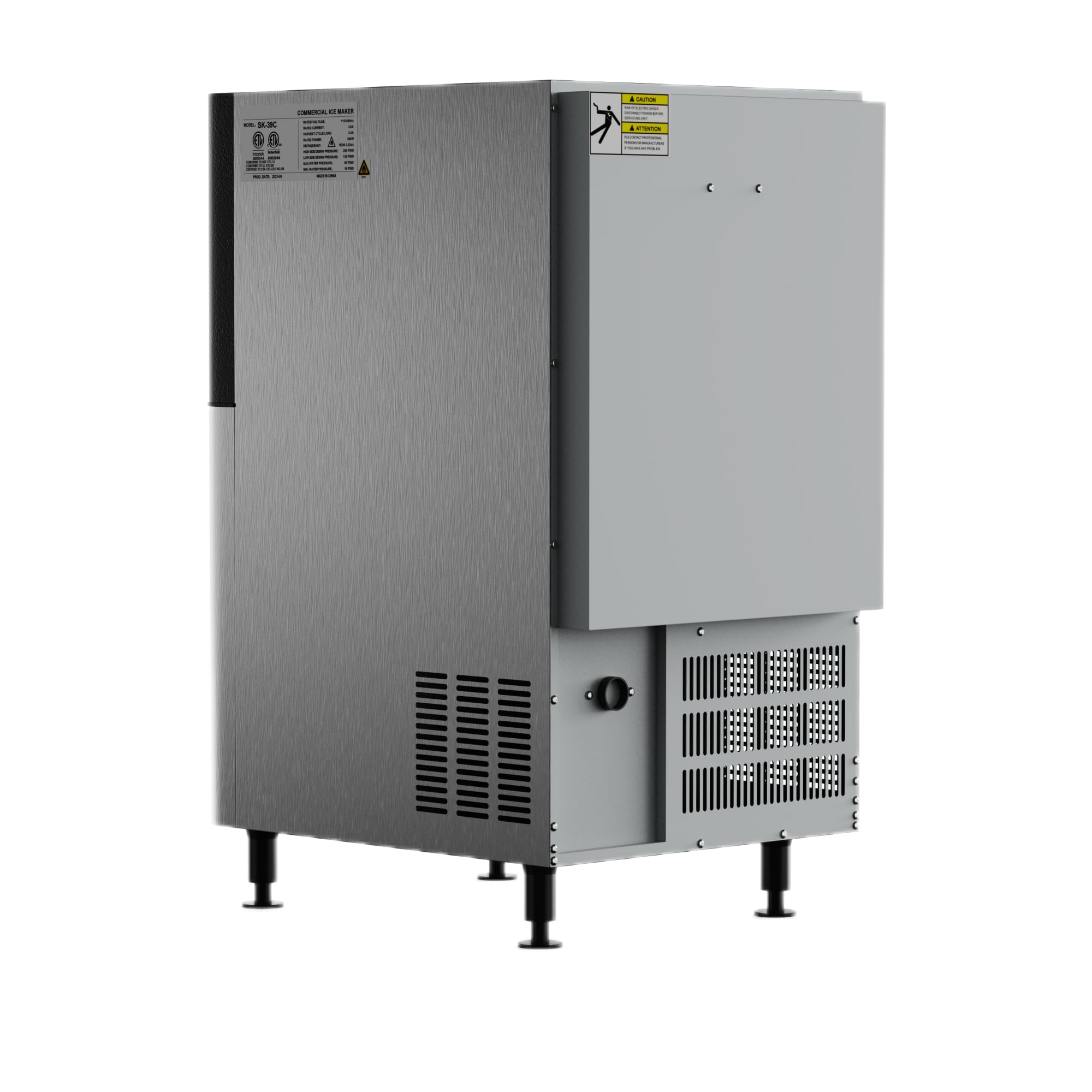 14.8" Air Cooled Undercounter Bullet Ice Machine 90 Lbs/24h With