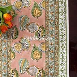 Ridhi Hand Block Print Tablecloth 100% Cotton