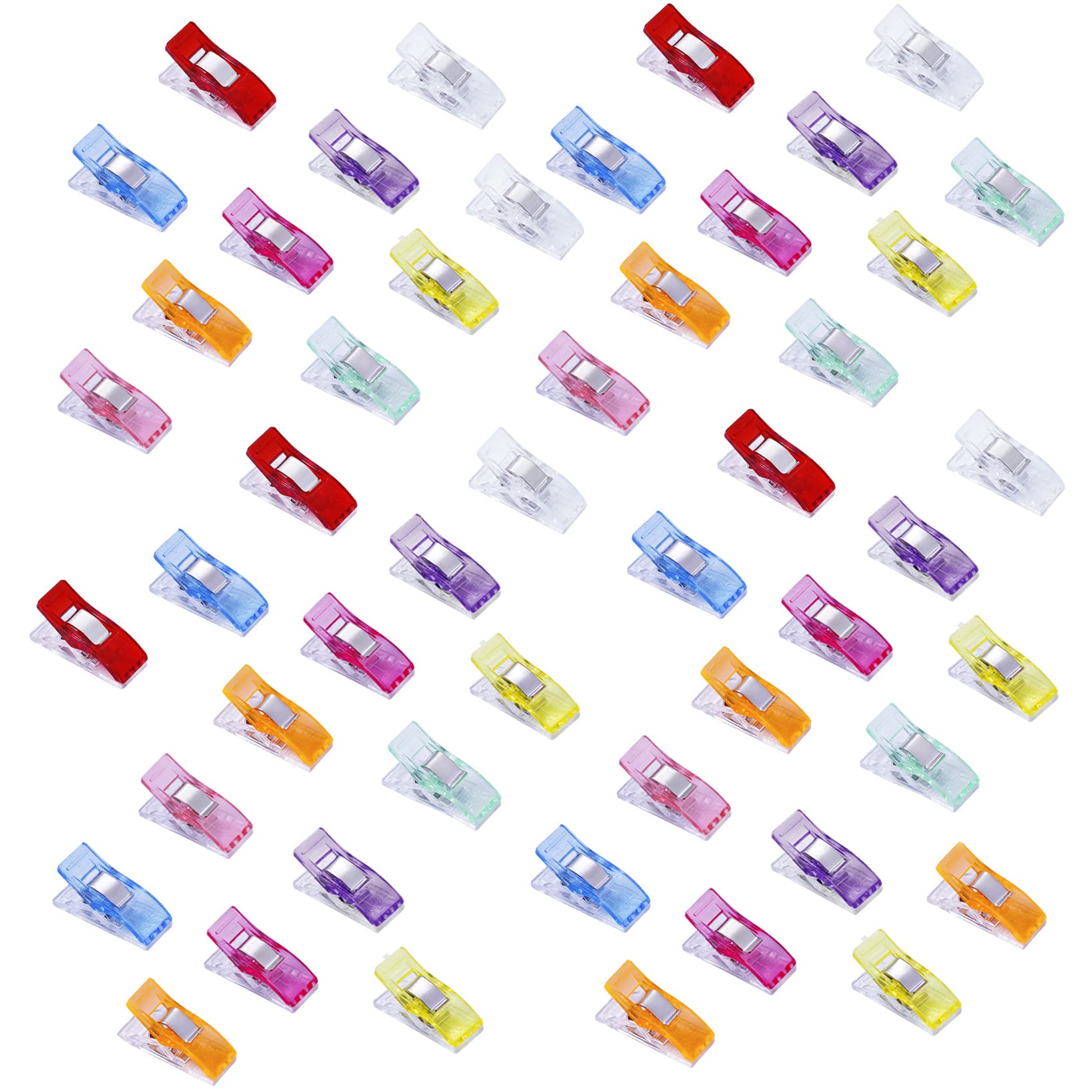 PANYTOW Sewing Multipurpose Sewing Quilting Clips Plastic Quilting Crafting Wonder Clips for Dressmaking Crafting Assorted Colors (Assorted Colors)