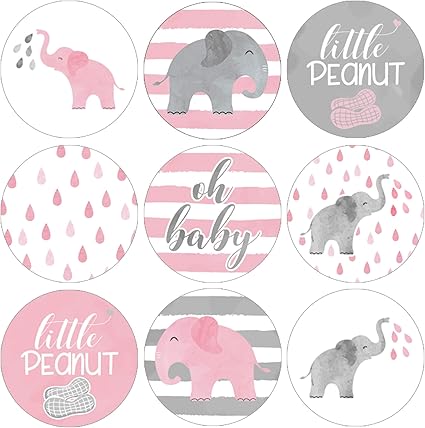 pink elephant baby shower favors