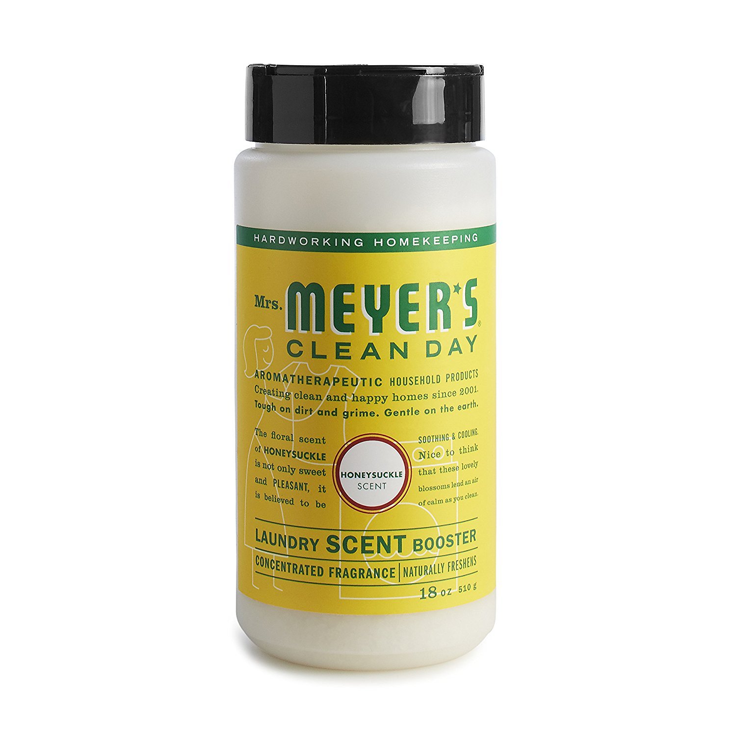 Photo 1 of MRS. MEYER'S CLEAN DAY Laundry Booster, Pair with Liquid Laundry Detergent Or Detergent Pods, Honeysuckle, 18 oz