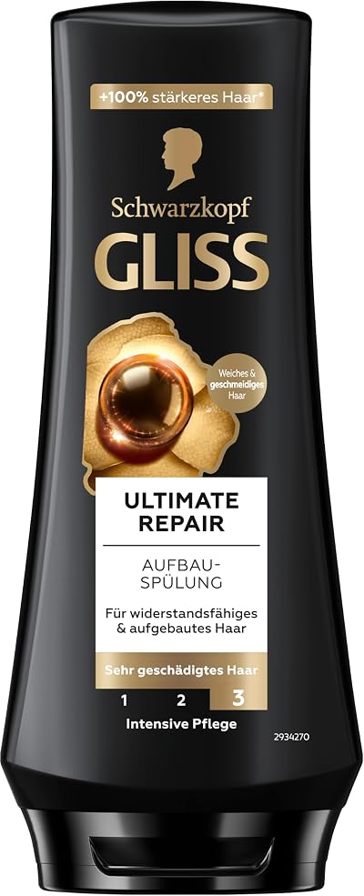 Gliss Kur Ultimate Conditioner 200ml Keratin Repair Hydration Hair Care