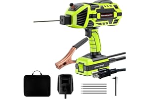 YesRight 110V 120Amp Welding Machine Handheld Portable ARC Welder Gun Hand Held Welder Machine with Digital Display IGBT Inverter 6 Variable Current Adjustment for 1/16''-1/8'' Welding Rods, Green