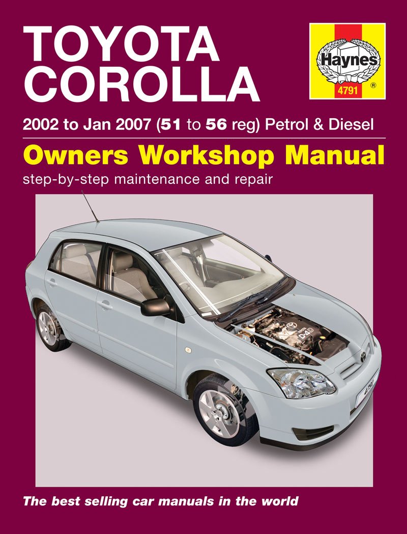 Toyota Corolla Repair Manual Haynes Manual Service Manual Workshop Manual  2002-2007: Amazon.co.uk: Car & Motorbike