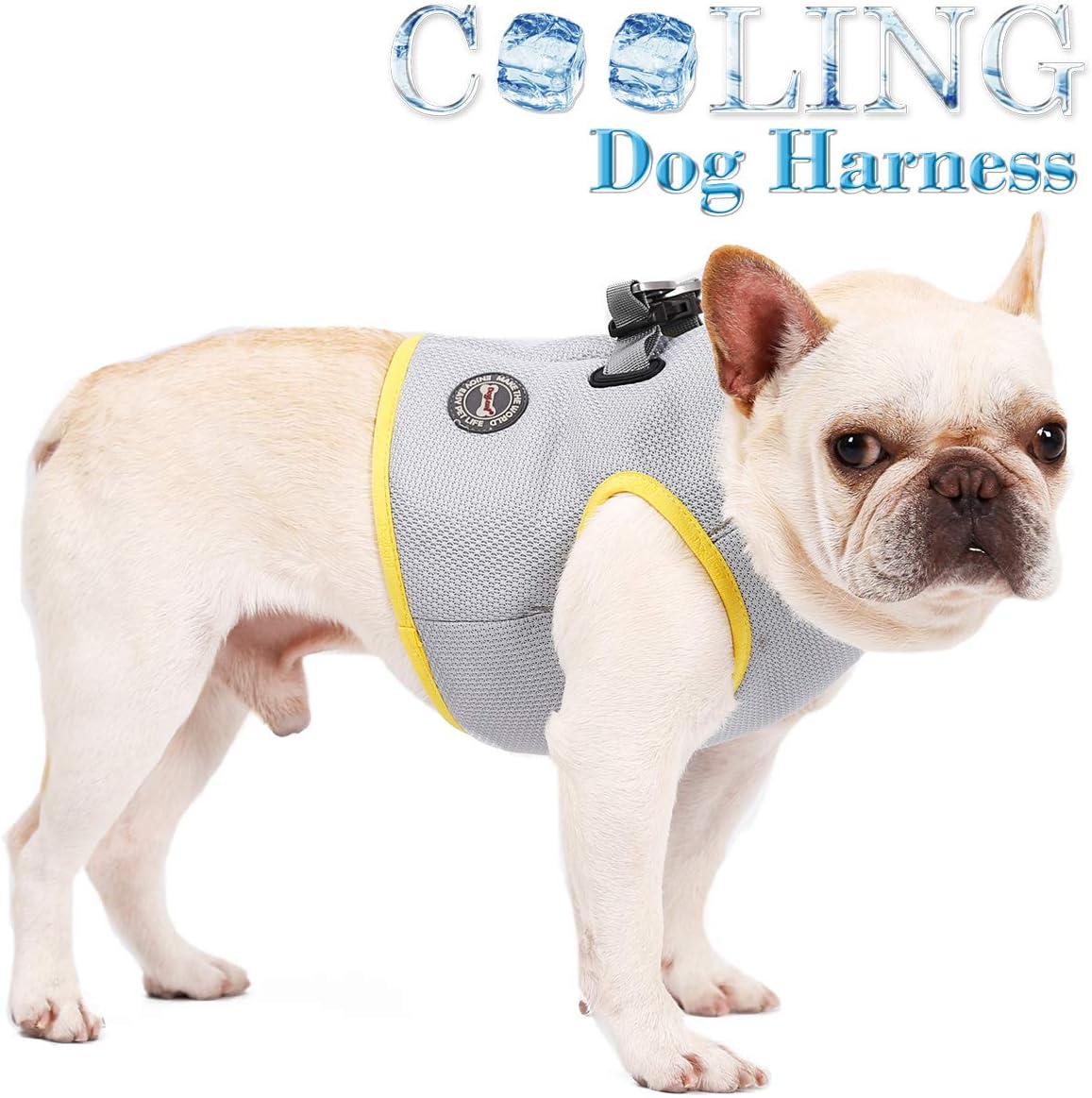 Rantow Dog Cooling Harness Reflective Pup Cooler Vest Outdoor Training Walking Cool Harness
