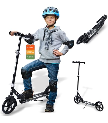 Trottinette Adulte Et Enfant Freedare Ajustable Avec Double Suspension – Jusqu'à 100 Kg, Pliable Avec Sac De Transport