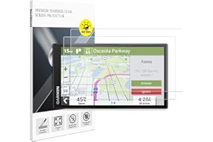 DuroShield Anti-Glare Tempered Glass Screen Protector for Garmin Drivesmart 66, Dezl OTR610 OTR620 Car Truck GPS Navigator 6-
