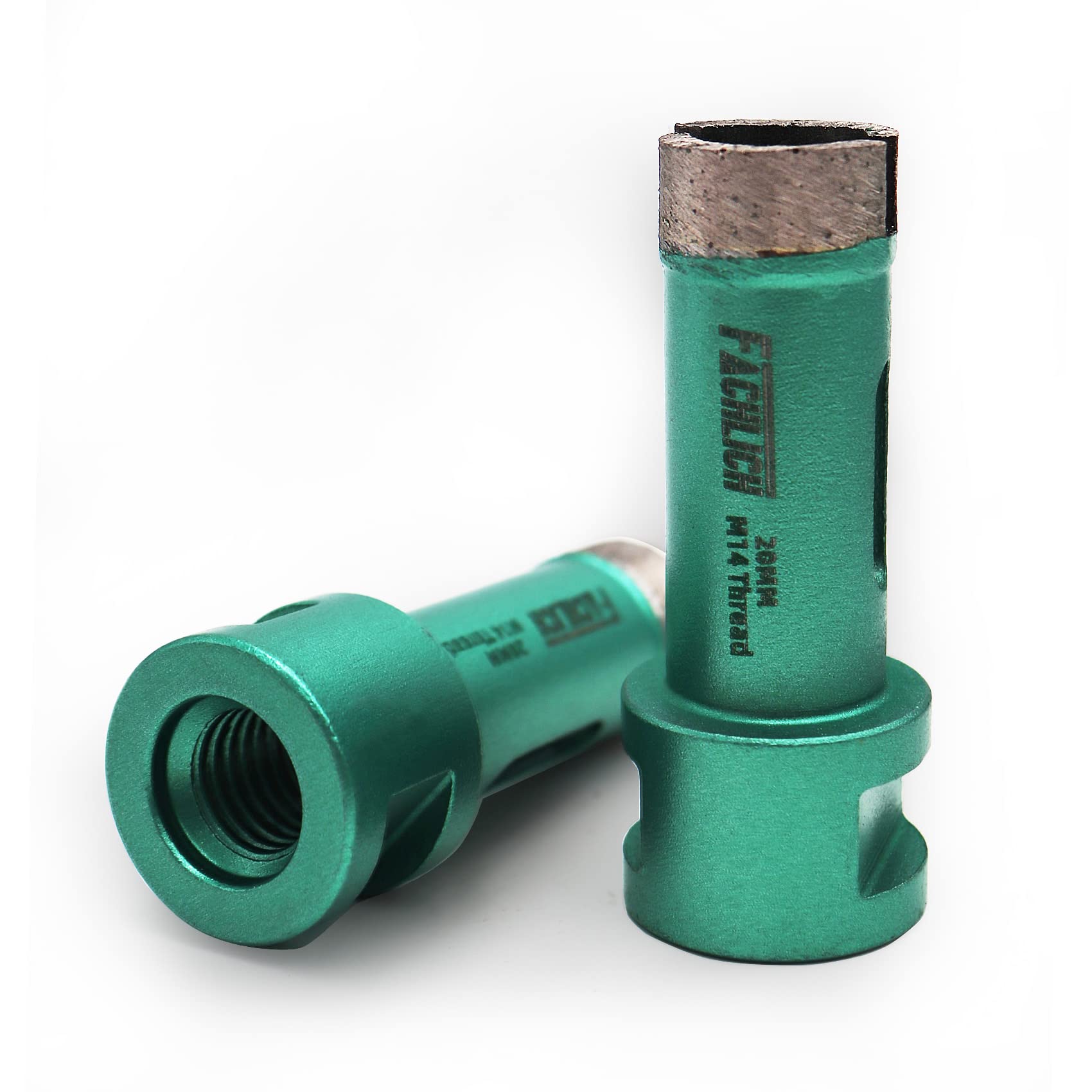 FACHLICH Diamond Core Drill Bits 20mm 2PK Granite Hole Saw Wet Drilling for Granite Concrete Countertops Marble Artificial Stone Limestone