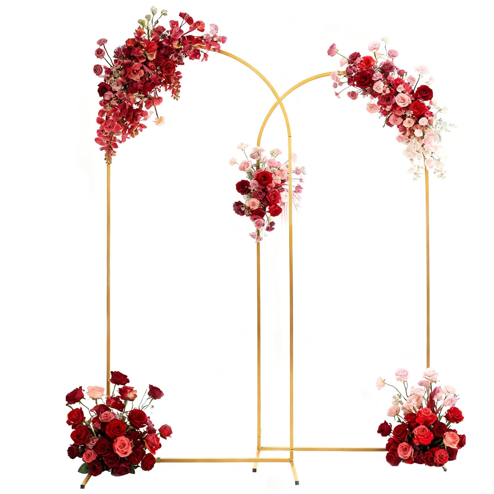 Photo 1 of **ONLY ONE ARCH**Arch Backdrop Stand - 2PCS (7.2ft, 6.6ft) Upgraded Metal Arch Backdrop Stand - Easy to Set up Gold Wedding Arch Frames- for Weddings, Birthday Parties, Baby Showers, Family Gatherings
